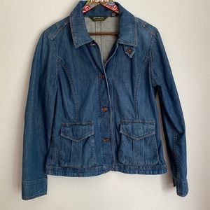 Eddie Bauer ladies jean/denim jacket size large.